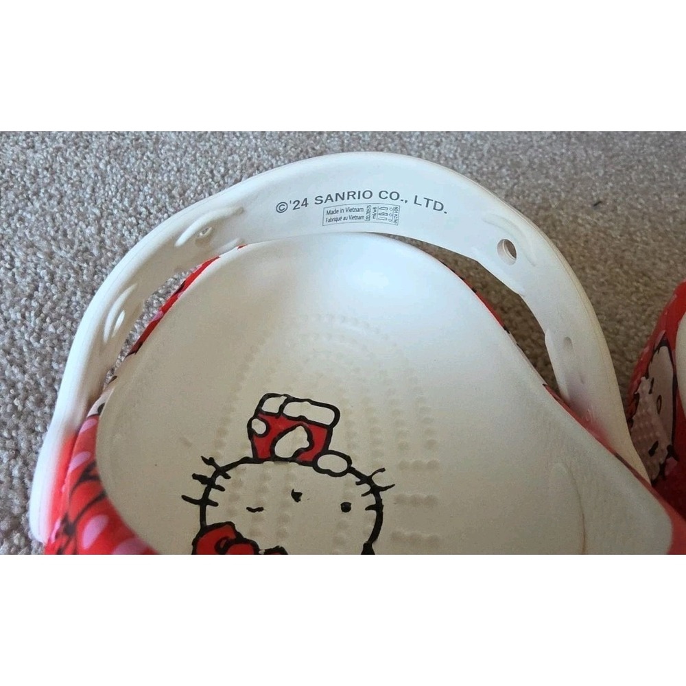 Sanrio Hello Kitty CROCS Classic Clog Women's Size 8 Men's 6 White/Red - Picture 4 of 8